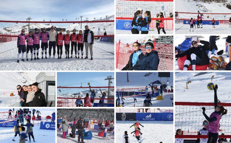 Qadınlar və kişilər arasında qar voleybolu üzrə ölkə kuboku başladı 