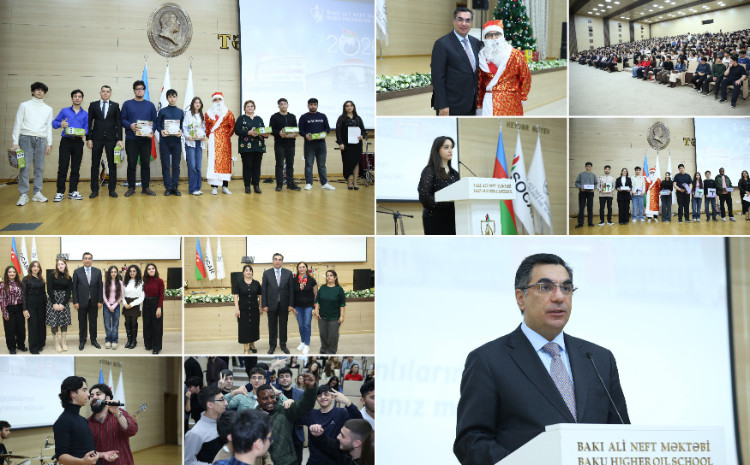 Bakı Ali Neft Məktəbində Dünya Azərbaycanlılarının Həmrəyliyi Günü və Yeni il qeyd edilib 