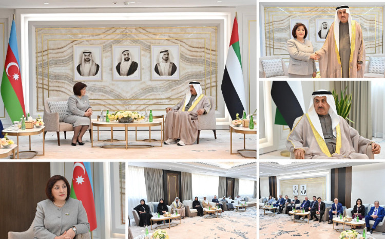 Speaker of Milli Majlis Sahiba Gafarova Meets with Chairman of Federal National Council of United Arab Emirates 