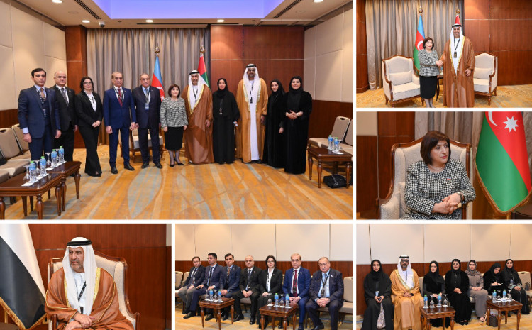 Milli Məclisin sədri Sahibə Qafarova Birləşmiş Ərəb Əmirlikləri Federal Milli Şurasının sədr müavini ilə görüşüb 