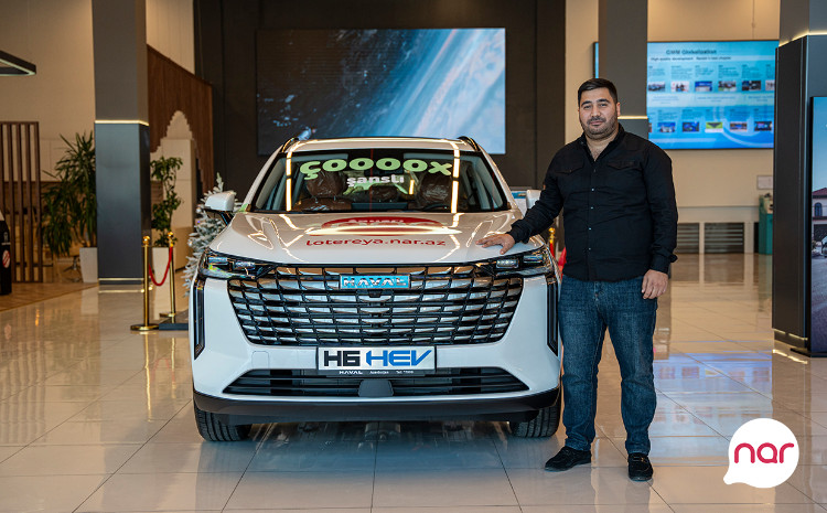 В лотерее «Çoox Şanslı» от «Nar» определился обладатель 10-го автомобиля 