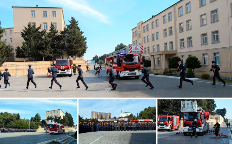 В Военном лицее имени Джамшида Нахчыванского прошли учения по действиям в чрезвычайных ситуациях 