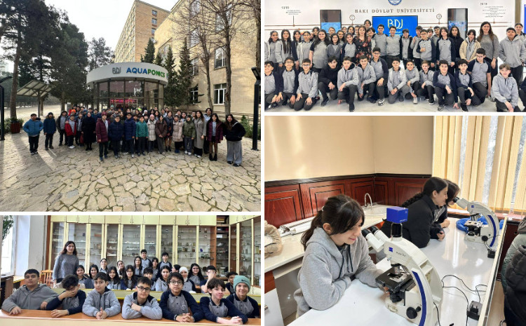 “Gənc istedadlar” liseyinin şagirdləri BDU-nun elmi-tədqiqat mühiti ilə tanış olurlar 
