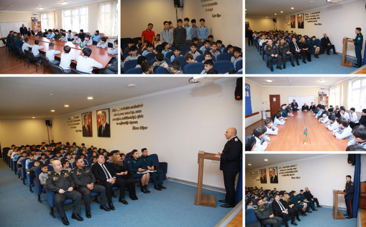 Hərbi təhsilə marağın təşviqi məqsədilə görüş keçirilb 