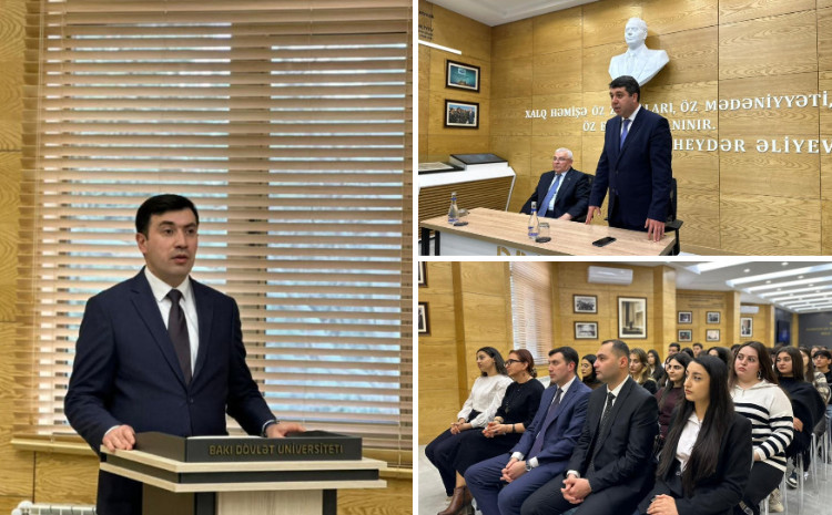 BDU-da “Heydər Əliyev mühazirələri” çərçivəsində millət vəkili Elman Məmmədovla görüş 