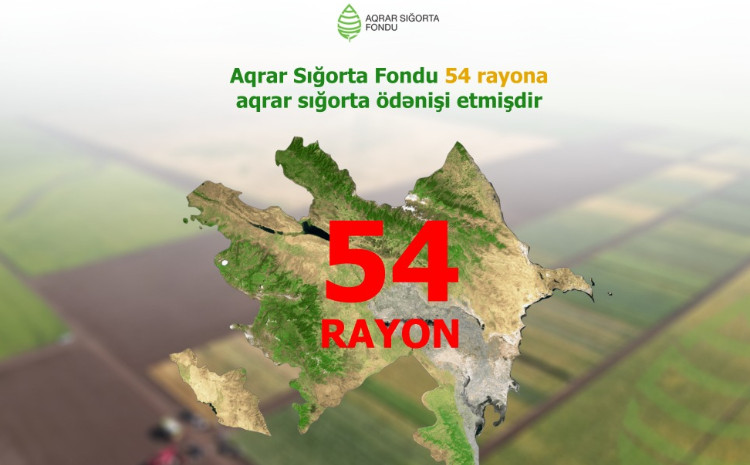 Aqrar Sığorta Fondu 54 rayonda sığorta ödənişləri həyata keçirib 