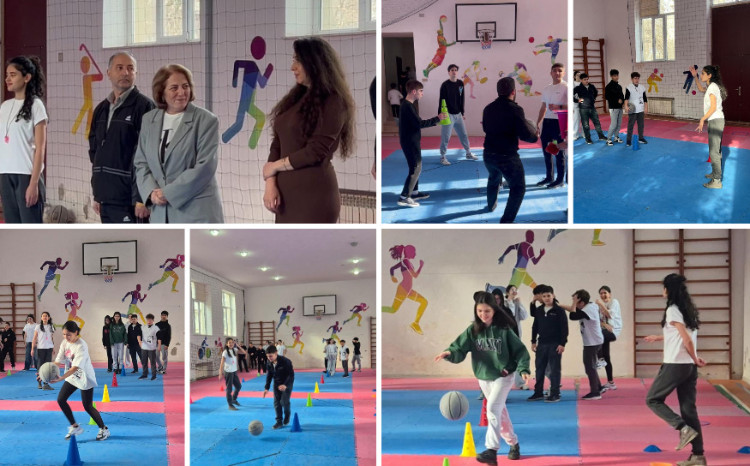 ASA tələbələri məktəbdə estafet yarışı təşkil etdilər 