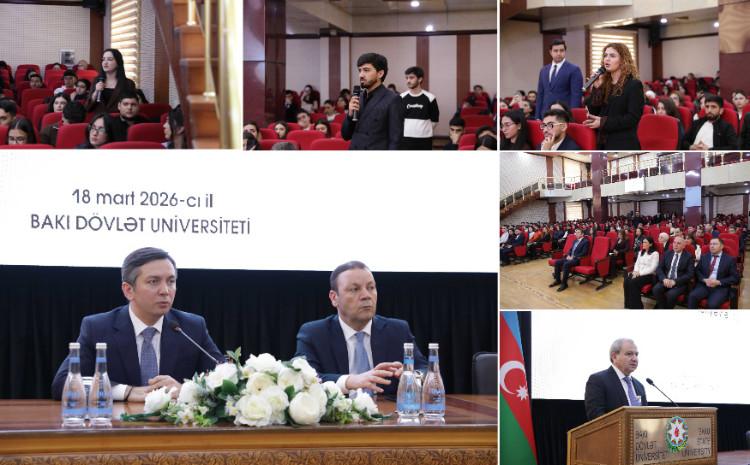 Замминистра иностранных дел Ялчин Рафиев встретился со студентами БГУ 