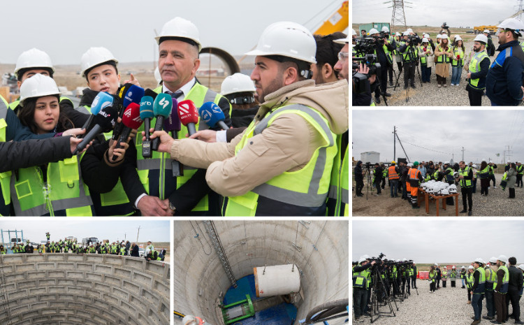 Tullantı sutəmizləyici qurğunun və kollektorun tikinti ərazisinə mediatur təşkil olundu - VİDEO