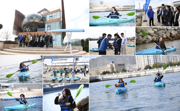 İdman Akademiyasının tələbələri Bakıdakı avarçəkmə bazasında olublar 