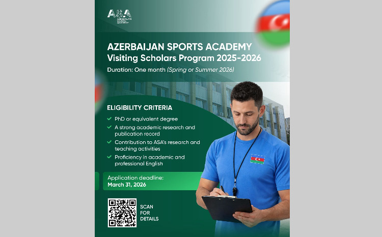 Azərbaycan İdman Akademiyası “Qonaq alimlər” proqramına qəbul elan etdi 