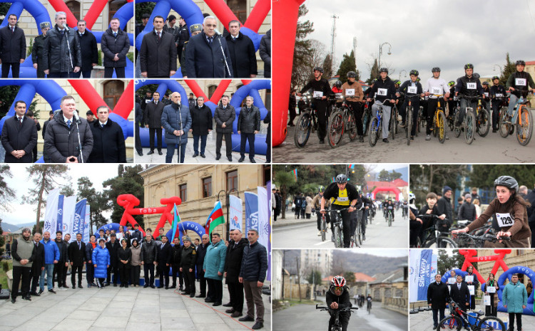 Balakəndə məktəblilər arasında velosiped yarışı keçirilib 