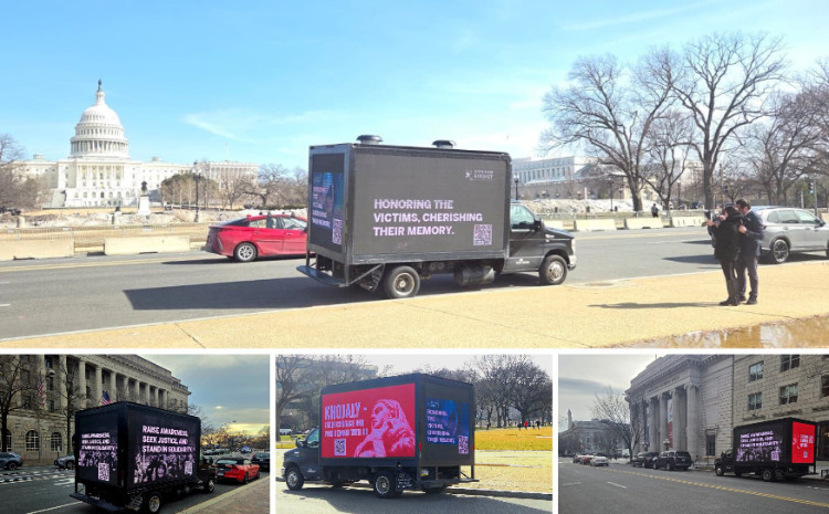 Vaşinqtonda Xocalı soyqırımını əks etdirən LED ekranlar 