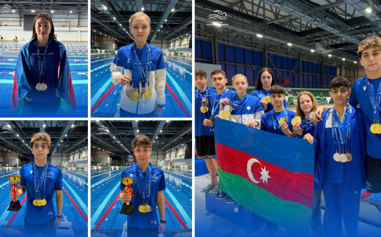 Azərbaycan üzgüçülərindən Gürcüstanda möhtəşəm nəticə - 47 medal