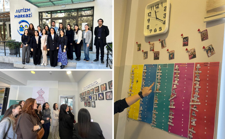 BDU tələbələri Autizm Mərkəzində 