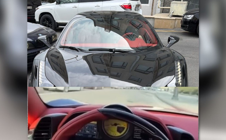 Avtobus zolağında hərəkət edən “Ferrari” saxlanılıb 