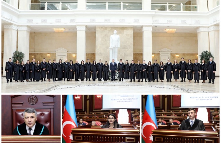 Yeni təyin olunmuş hakimlər Ali Məhkəmədə and içiblər 