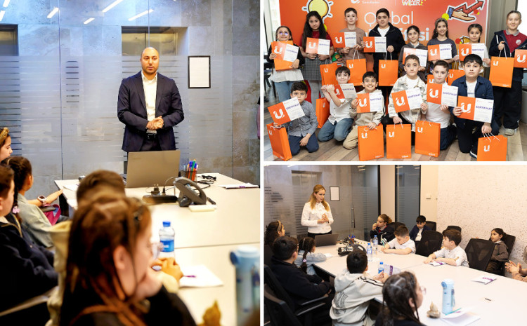 Unibank Qlobal Pul Həftəsi çərçivəsində məktəblilər üçün tədbir keçirib 