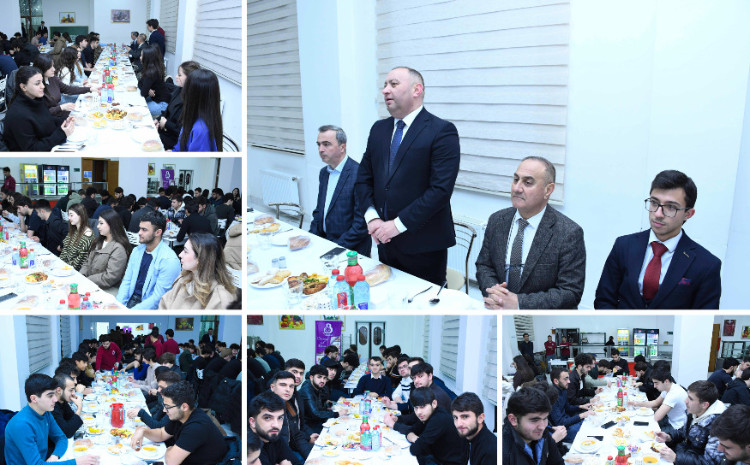 ADAU-da Ramazan həmrəyliyi: tələbələr üçün iftar süfrəsi açılıb 