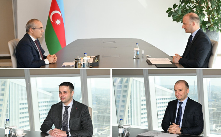 İqtisadiyyat naziri “Yüksəliş” müsabiqəsinin qalibləri ilə görüşüb 