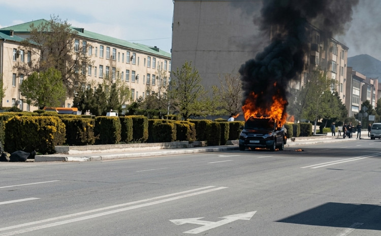 Şərurda avtomobilini yandıran sərxoş sürücü saxlanılıb 