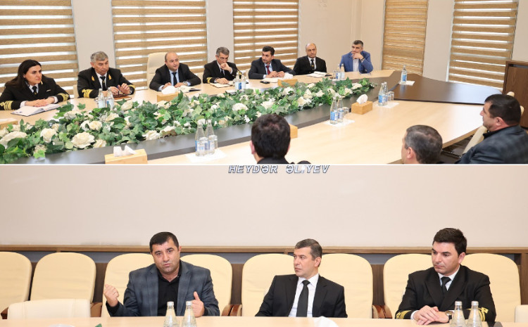 Dövlət Dəniz və Liman Agentliyində gəmi heyətinin idarəetmə səviyyəsində çalışan dənizçilərlə görüş keçirilib 