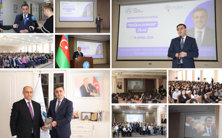 BSU-da Birləşmiş Millətlər Təşkilatının sülh elçisi, hüquqşünas, inklüzivlik təşəbbüslərinin fəal təbliğatçısı Sərkan Bayramla görüş keçirilib 