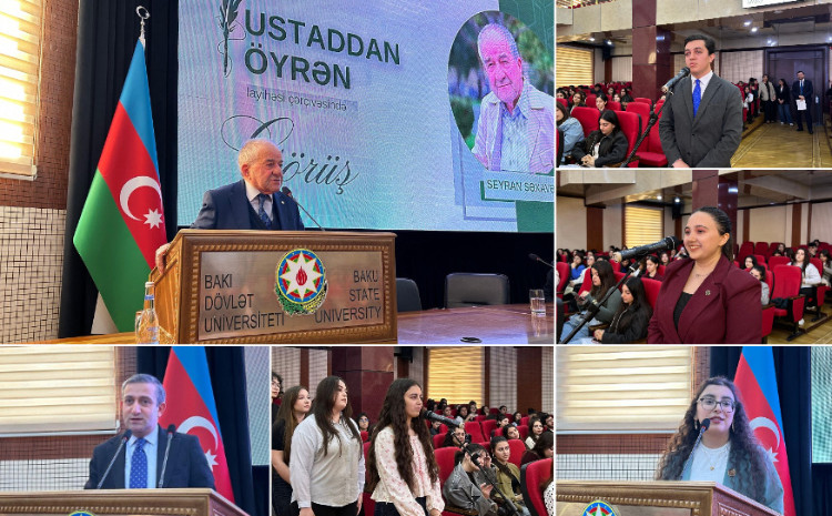 “Ustaddan öyrən”: BDU-da tanınmış yazıçı Seyran Səxavətlə görüş 