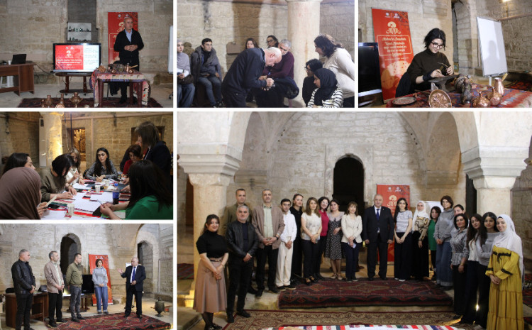 Beynəlxalq Mədəni İrs Ustad Məktəbində “Xalq sənətkarlığı və təsviri-dekorativ sənət” tematik qrupu üzrə dərslər keçirilib 