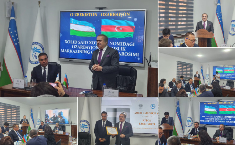 Akademik Rafael Hüseynov Özbəkistanda Xalid Səid Xocayevin adını daşıyan Azərbaycanşünaslıq Mərkəzinin açılışında çıxış edib 