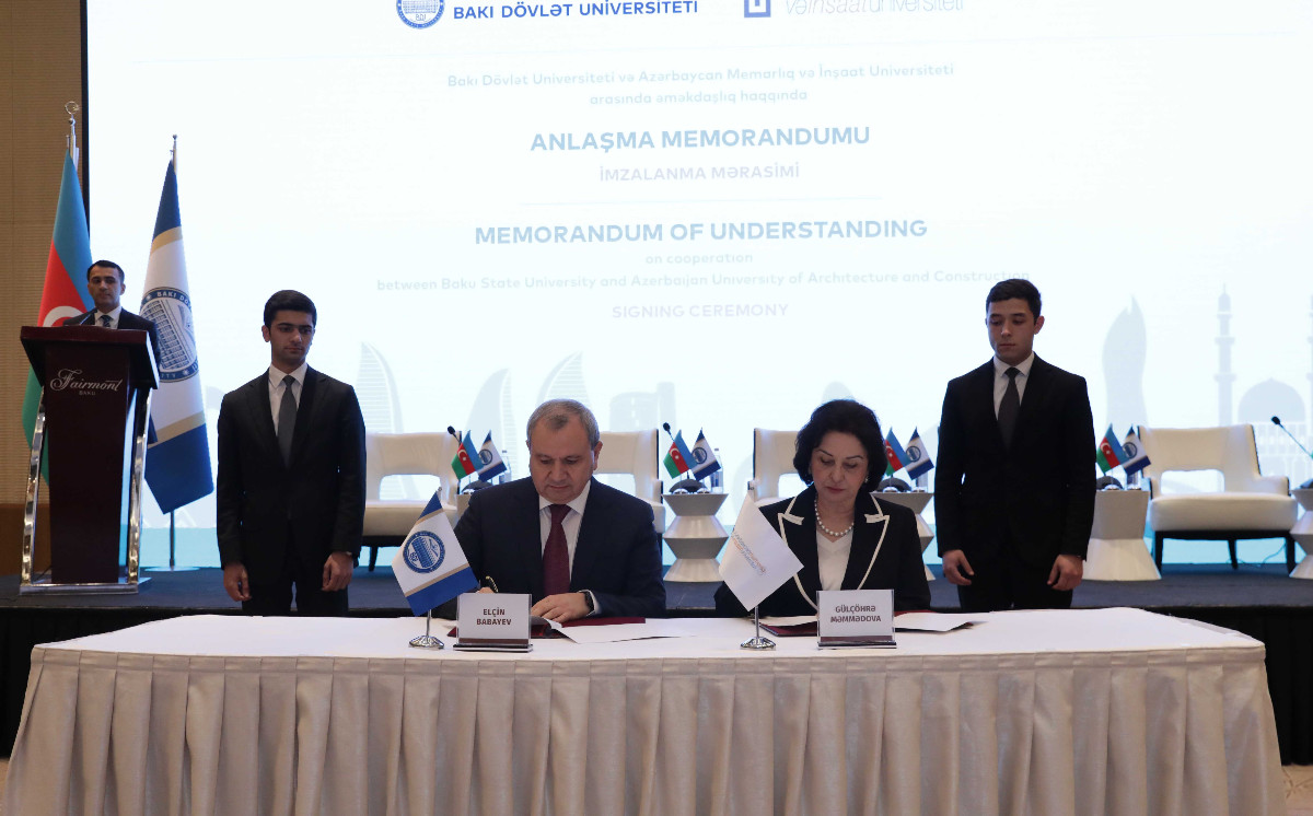 BSU and Azerbaijan University of Architecture and Construction Sign Memorandum 