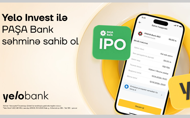 Станьте акционером PASHA Bank с Yelo Invest! 