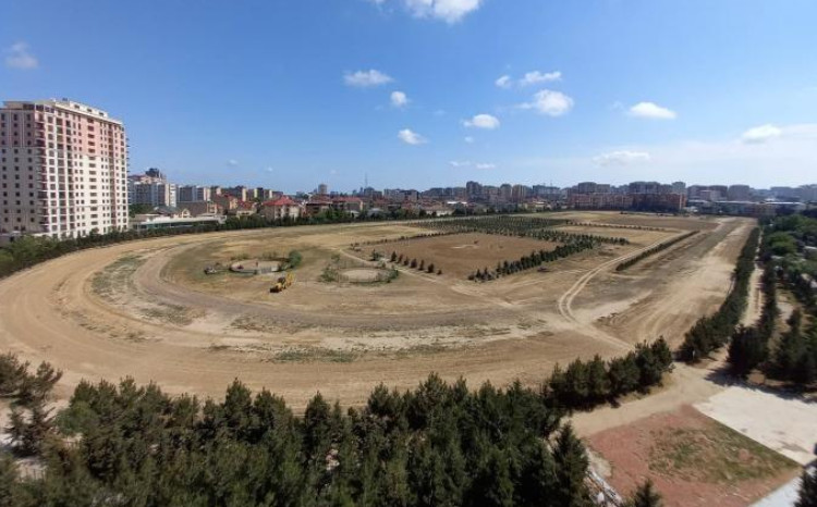 Bakı Cıdır Meydanında infrastrukturun yenilənməsi üçün mərhələli işlər aparılır 