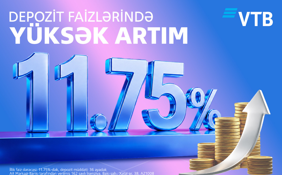 ВТБ (Азербайджан) повысил ставки по вкладам до 11,75% 