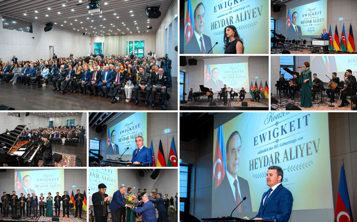 Berlində Ulu Öndər Heydər Əliyevin anadan olmasının 103-cü ildönümü qeyd edilib 
