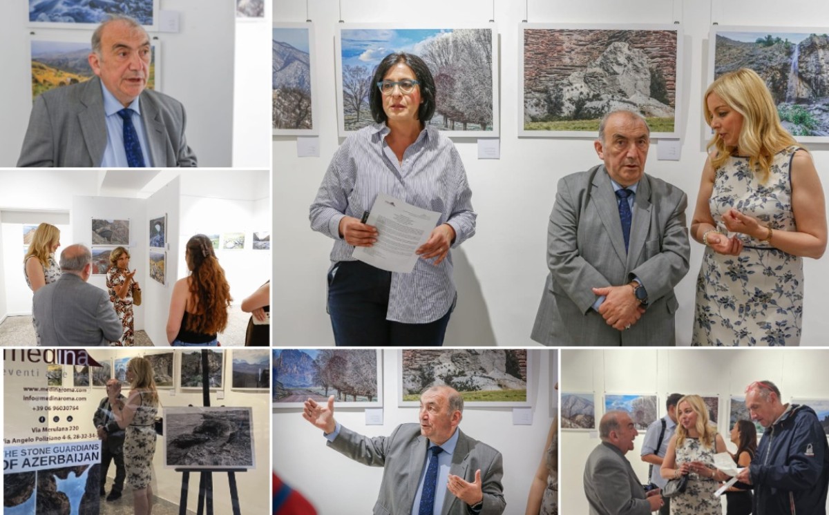 Aydın Mehdiyevin “Stone Guardians of Azerbaijan” sərgisi Romada açılıb 