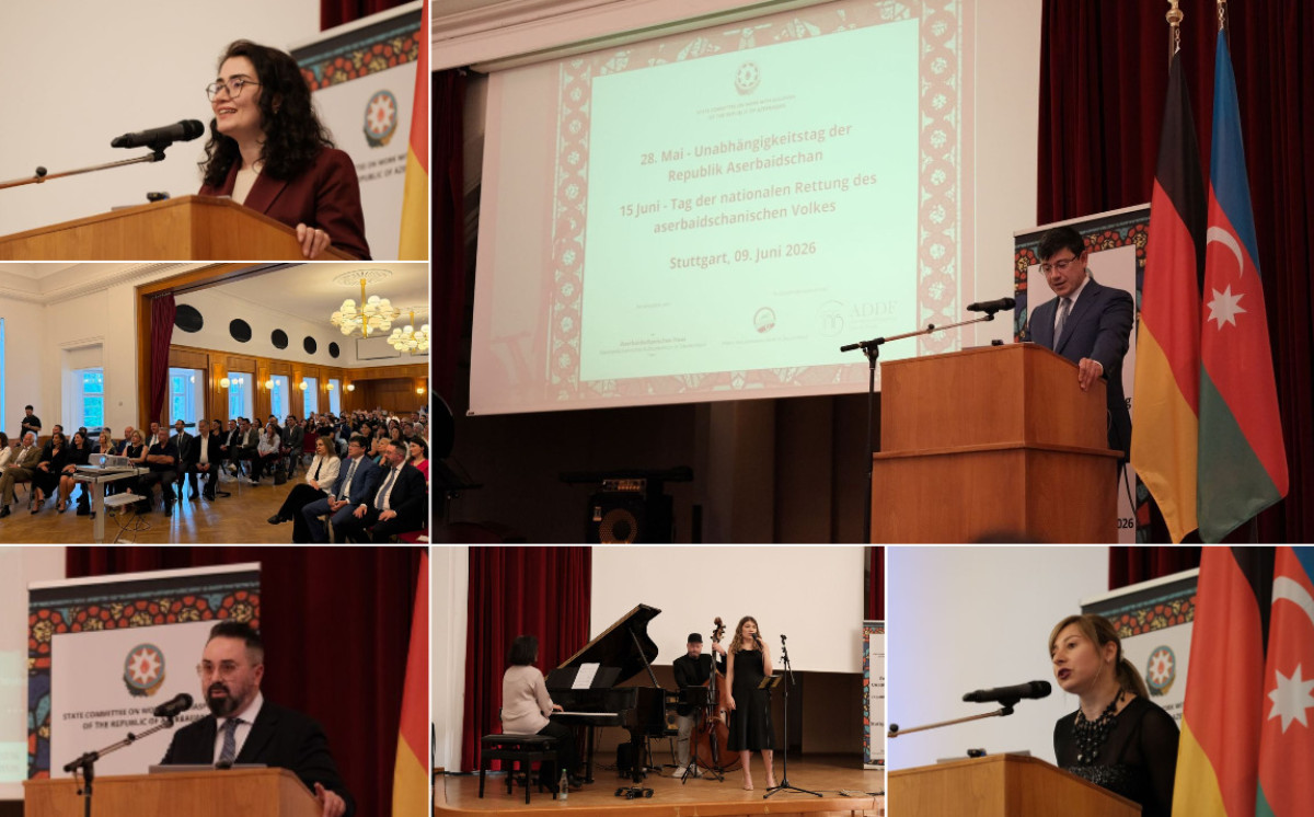 Azərbaycan diasporu Ştutqartda Müstəqillik və Milli Qurtuluş günləri münasibətilə təntənəli tədbir təşkil edib 