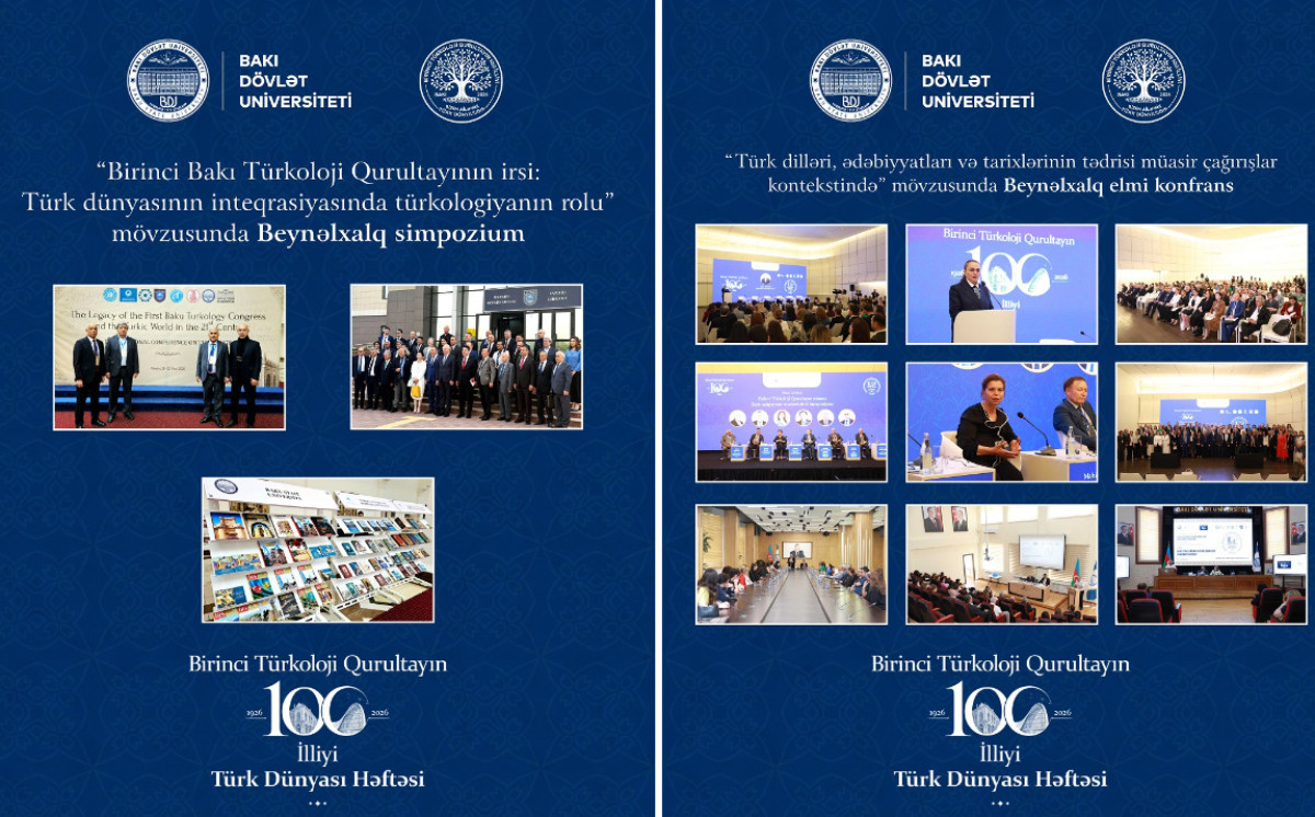 BDU-da Birinci Türkoloji Qurultayın 100 illiyi silsilə tədbirlərlə qeyd olunub 