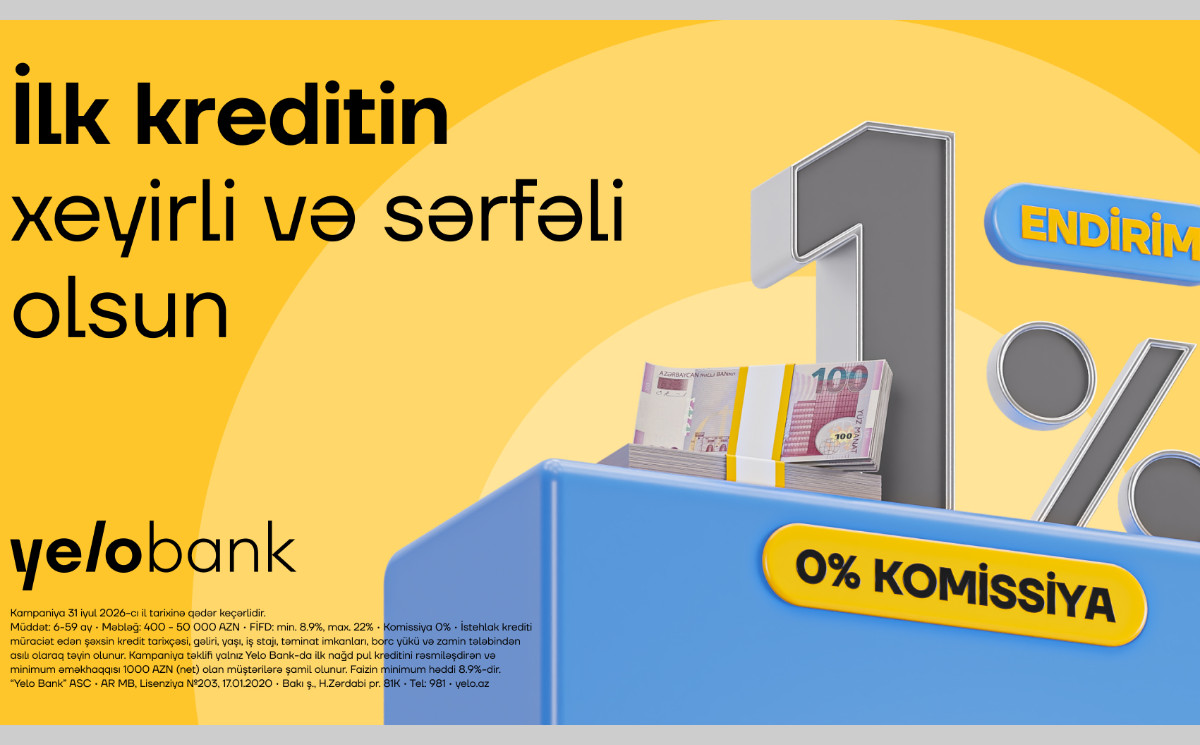 Discount campaign on first-time loans at Yelo Bank extended! 