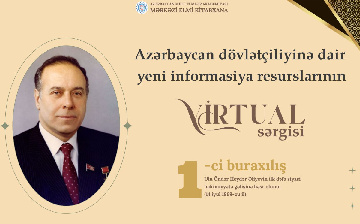 MEK “Azərbaycan dövlətçiliyinə dair yeni informasiya resursları” adlı virtual sərginin I buraxılışını təqdim edir 