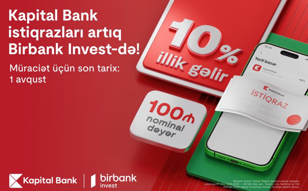 Kapital Bank открыл подписку на облигации: инвестируйте с доходностью 10% годовых 