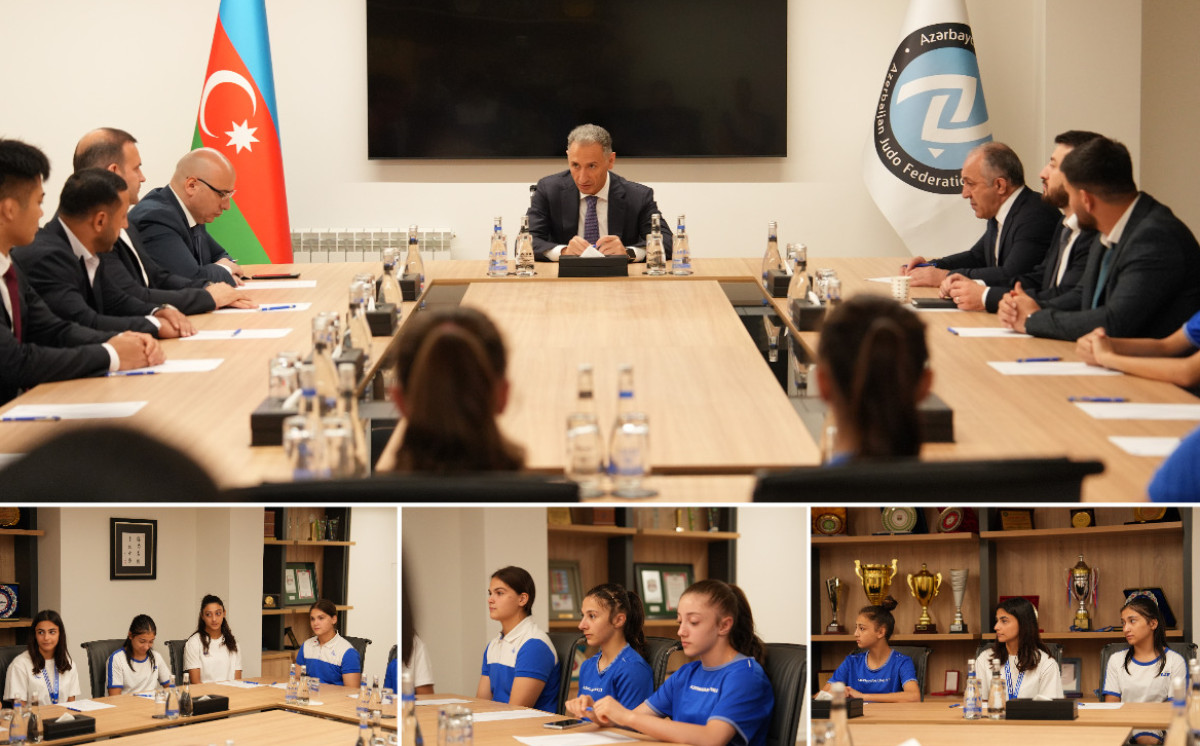 Rəşad Nəbiyev Avropa çempionatında tarixi uğur qazanan cüdoçularla görüşüb 
