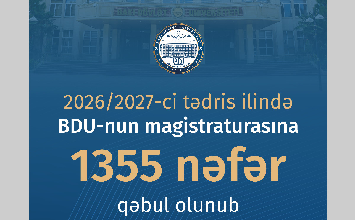 2026/2027-ci tədris ilində BDU-nun magistraturasına 1355 nəfər qəbul olunub 