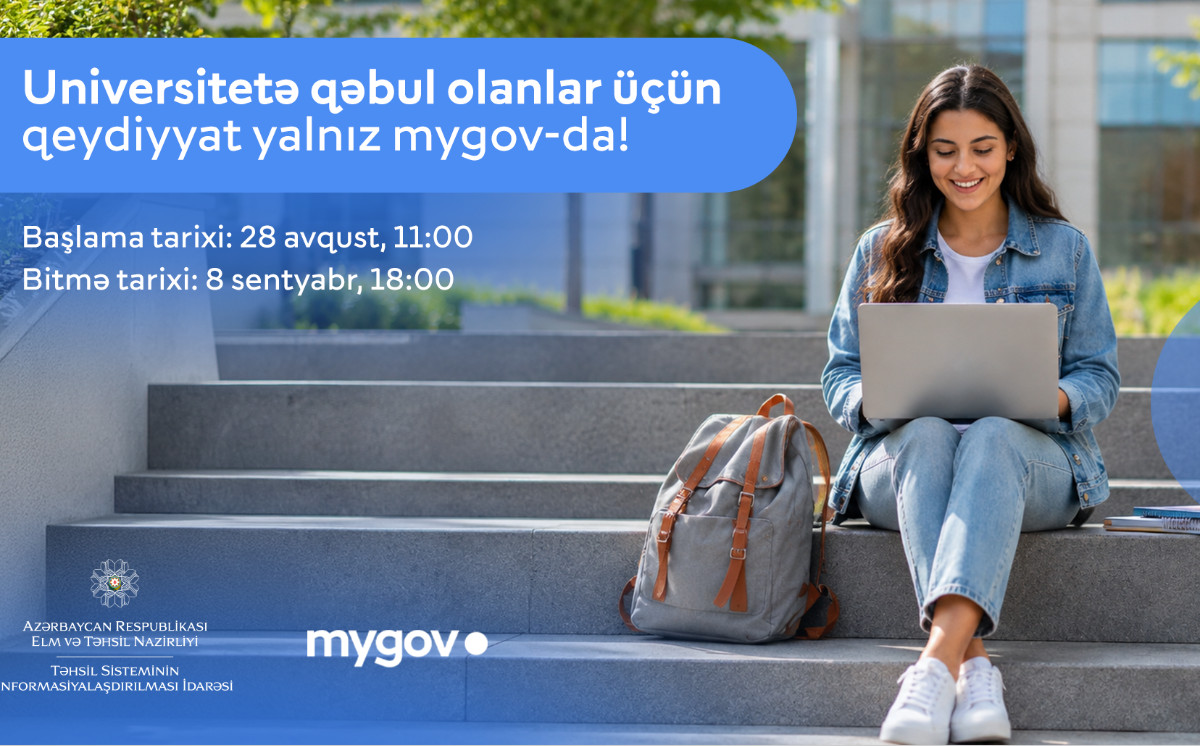 Sabahdan universitetlərə qeydiyyat başlayır: proses yalnız my.gov.az üzərindən aparılacaq 