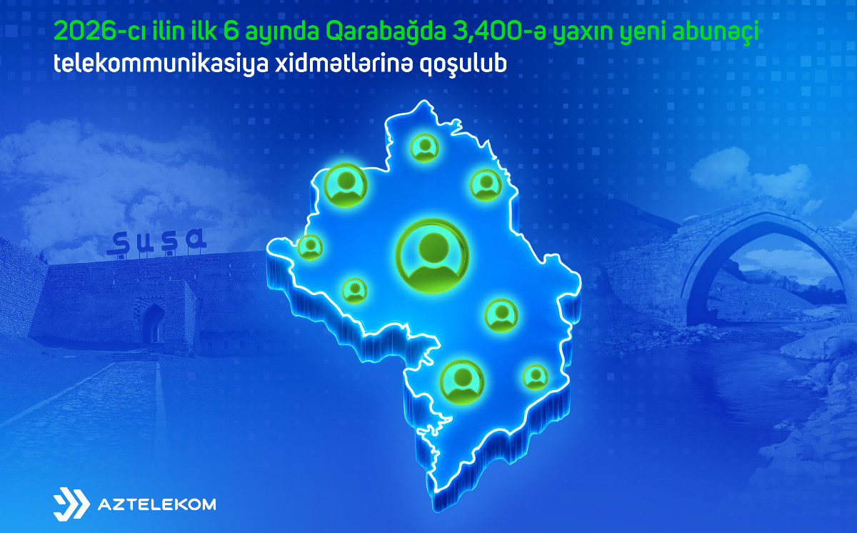 2026-cı ilin ilk 6 ayında Qarabağda 3,400-ə yaxın yeni abunəçi telekommunikasiya xidmətlərinə qoşulub 