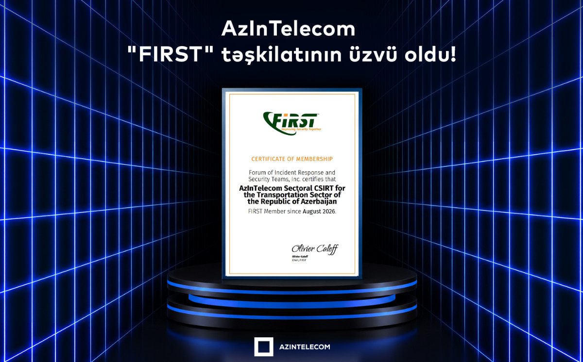 “AzInTelecom”un kibertəhlükəsizlik xidməti qlobal səviyyədə tanındı 