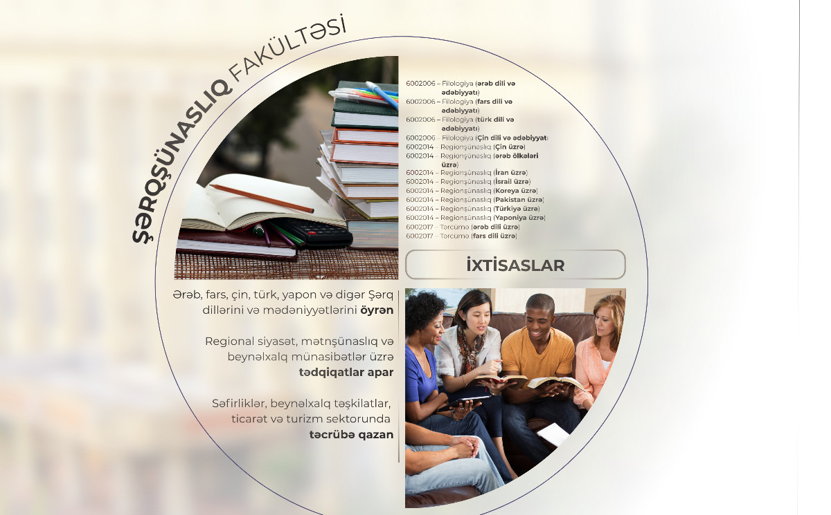 BDU-nun Şərqşünaslıq fakültəsində 14 ixtisas üzrə mütəxəssis hazırlanır 