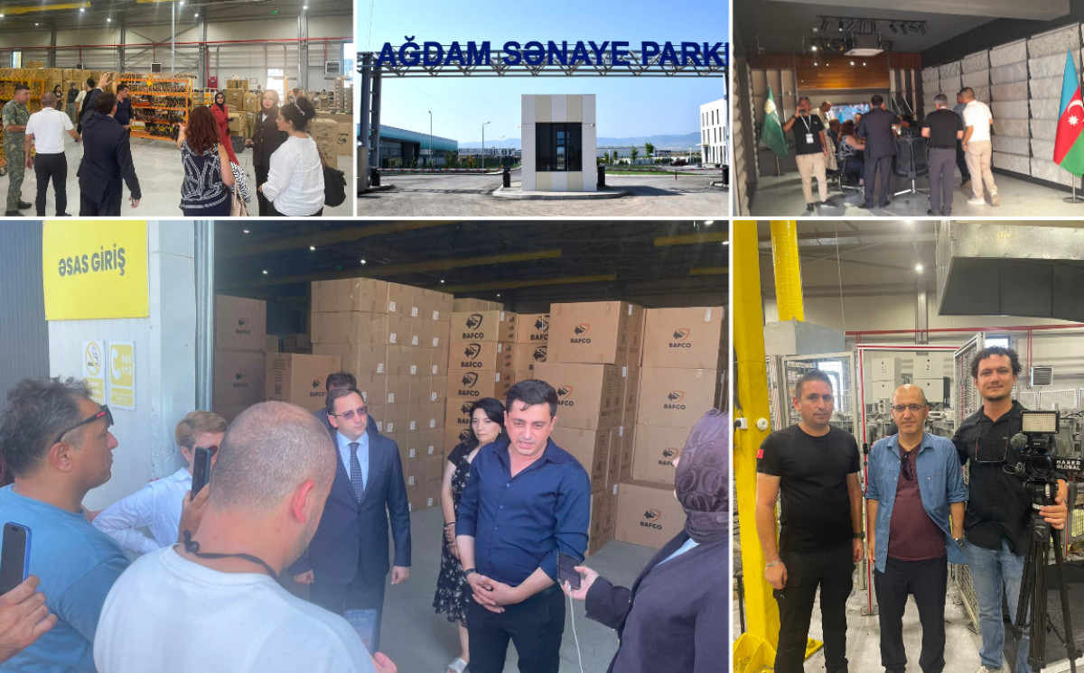 Türkiyənin media nümayəndələri Ağdam Sənaye Parkına səfər ediblər 